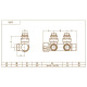 Carlo Poletti Вузел термостатичний TWIN THERMO БІЛИЙ кутовий ПРАВИЙ Ø1/2″ З x 3/4″ EK 50 мм (V37110EFSB)