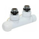 Carlo Poletti Вузел термостатичний TWIN THERMO БІЛИЙ кутовий ЛІВИЙ Ø1/2″ З x 3/4″ EK 50 мм (V37110EFSBSX)