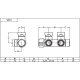 Carlo Poletti Вузел термостатичний TWIN F THERMO ХРОМ кутовий ЛІВИЙ Ø3/4″ F (пласке ущільнення) x 3/4″ EK 50 мм (V37310BSX)