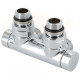 Carlo Poletti Вузел відсікаючий (одно/двотрубний) TWIN ХРОМ кутовий Ø1/2″ З x 3/4″ EK 50 мм (V48110B)