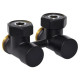 Carlo Poletti Кран нижнього підключення FIRST PIASTRE BLACK MATTE кутовий Ø3/4″ F x 3/4″ EK (V72112EFS9005O)