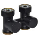 Carlo Poletti Кран нижнього підключення FIRST PIASTRE BLACK MATTE прямий Ø3/4″ F x 3/4″ EK (V72512EFS9005O)