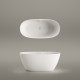 PAA VAPERLS145/00 Perla Ванна окремостояча 145см з литого (штучного) каменю Silkstone, з інтегрованим сифоном, колір білий мат