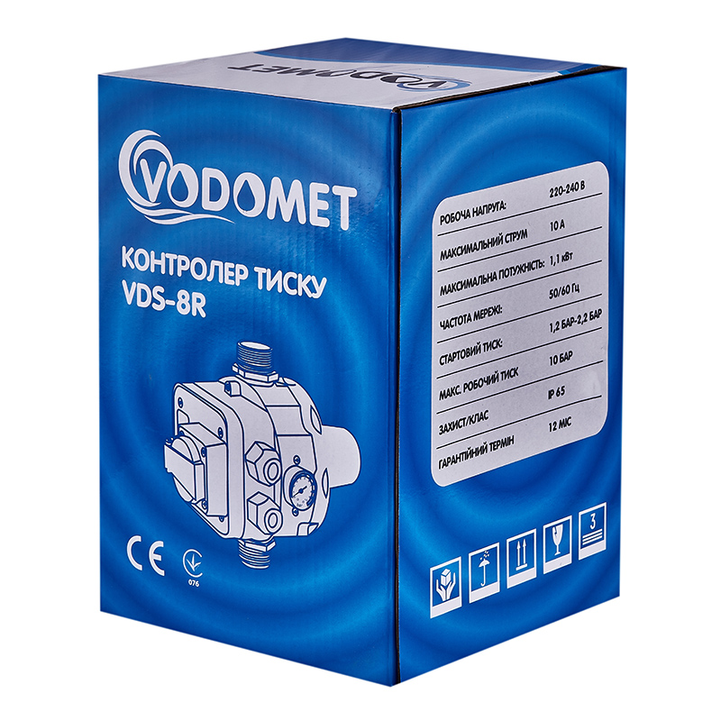 Контролер тиску Vodomet VDS-8R електронний для насоса до 1,1кВт,1