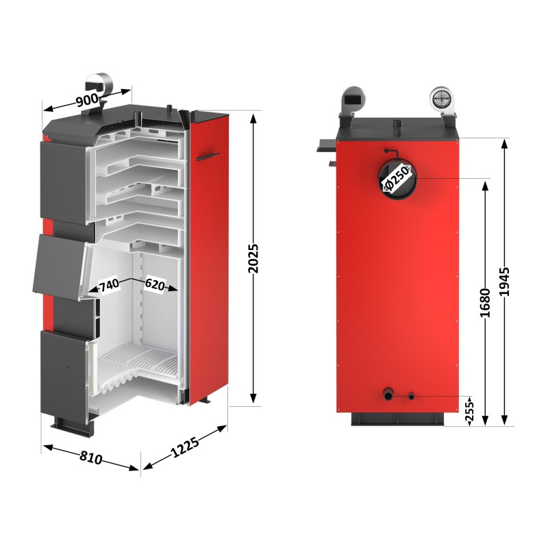 Thermo Alliance Котел твердопаливний сталевий Vulcan Plus V 4.0 VPSFW 80 (VPSFW80V40)