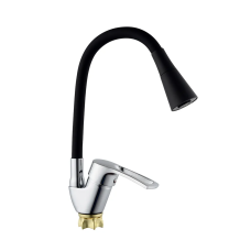 Смеситель для кухни WEZER VRL416B-05 с силиконовым изливом, Ø35, хром