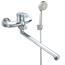 Смеситель для ванны WEZER VRL713-04 с длинным изливом, Ø35, хром