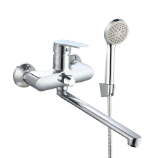 Смеситель для ванны WEZER VRL715-10 с длинным изливом, Ø35, хром