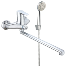 Смеситель для ванны WEZER VRL724-14 с длинным изливом, Ø40, хром