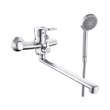 Смеситель для ванны WEZER VRL727-05 с длинным поворотным изливом, Ø40, хром