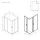 Душове огородження Square Slide AM.PM Gem 120×80 см, прозоре скло, чорний матовий профіль W90UG-403-120280-BT