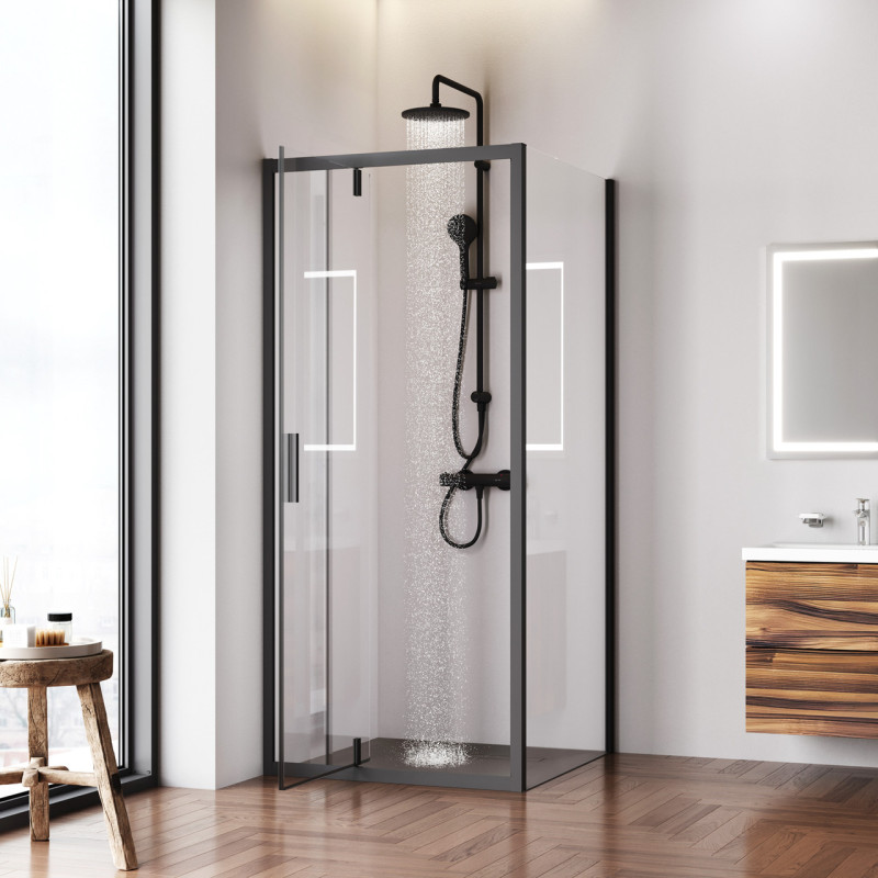 Душова кабіна AM.PM Gem Square Pivot 90x90 см без піддону W90UG-404-9090-BT