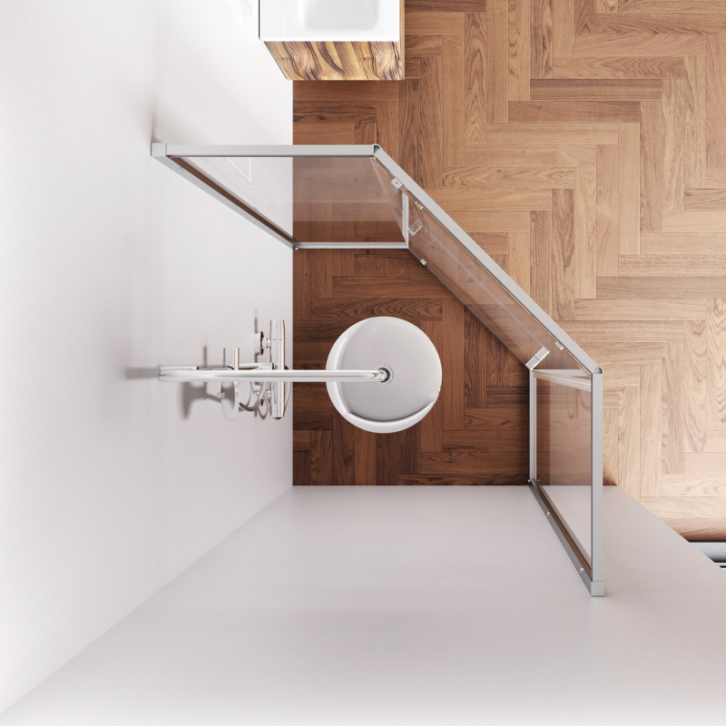 Душова кабіна AM.PM Gem 5-corner Pivot 90x90 см без піддону W90UG-405-9090-MT