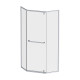 Душова кабіна AM.PM Gem 5-corner Pivot 90x90 см без піддону W90UG-405-9090-MT