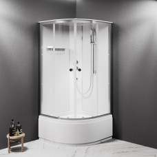 Кабіна душова 90x90, 1/4 кола, профіль мат.хром, скло прозоре W94C-401A-090MT AM.PM X-Joy