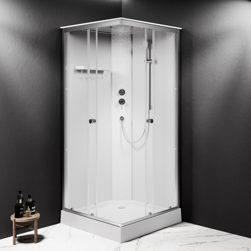 Кабіна душова 90x90, профіль мат.хром, скло прозоре W94C-403-090MT AM.PM X-Joy