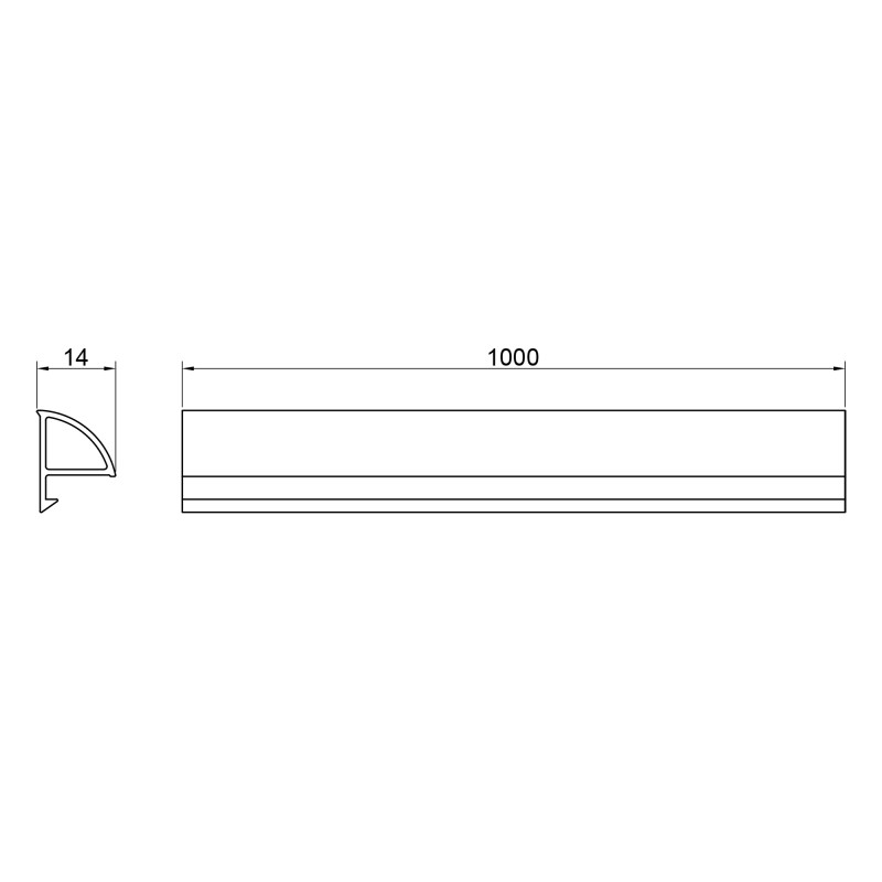 Qtap Декоративна планка для піддона та ванни Water cover WHI60101401