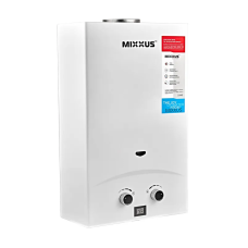 Газова колонка MIXXUS GWH-0110 BASIC WHITE димохідна 10 л/хв (колір білий) (WH0022)