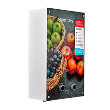 Газова колонка MIXXUS GWH-0310 BASIC GLASS димохідна 10 л/хв (панель зі скла з малюнком) (WH0024)