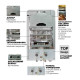 Газова колонка MIXXUS GWH-0510 BASIC GLASS димохідна 10 л/хв (панель зі скла з малюнком) (WH0026)