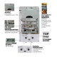 Газова колонка MIXXUS GWH-0610 BASIC GLASS димохідна 10 л/хв (панель зі скла з малюнком) (WH0027)