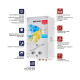 Газова колонка MIXXUS GWH-0610 BASIC GLASS димохідна 10 л/хв (панель зі скла з малюнком) (WH0027)