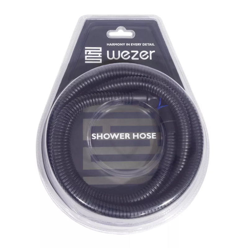 WEZER Душовий шланг WKR-008-180B, 180 см, чорний