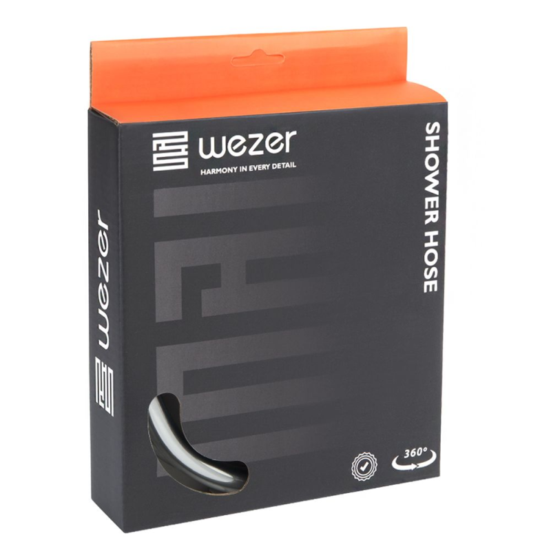 WEZER змішувач комплект. WKR-016-150 шланг для душу 150 см (коробка) silicone сірий WEZER {40/1} (WKR-016-150)