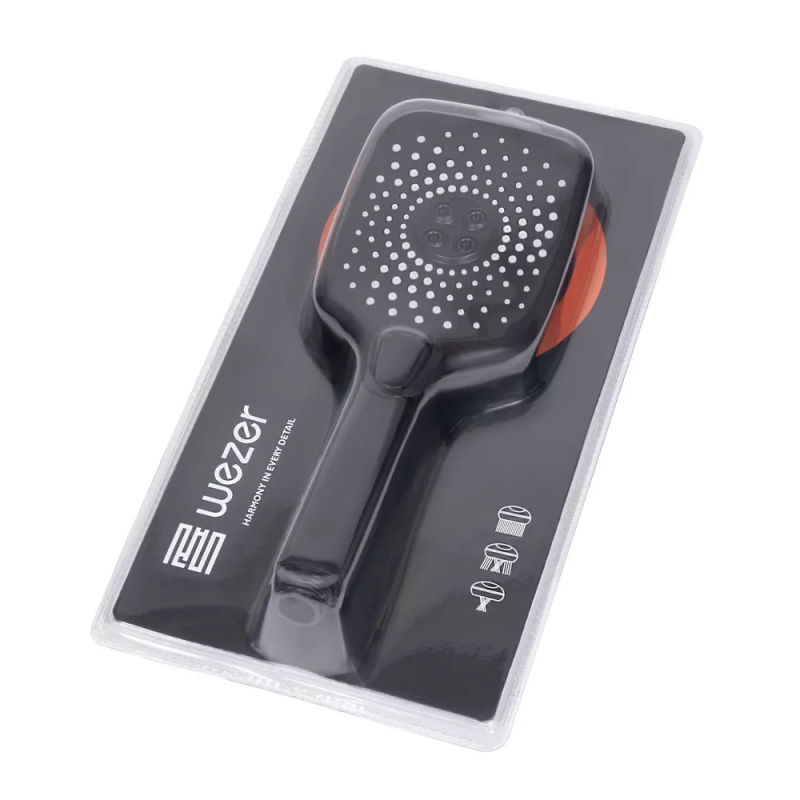 WEZER Ручний душ WKY-37 Black, 3-режими