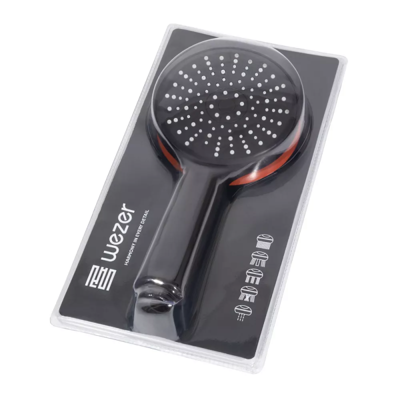 WEZER Ручний душ WKY-38 Black, 5-режимів