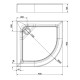 KOLO Пiддон напiвкруглий FIRST 90 x 90 см, Польша (XBN1690000)