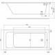KOLO MODO ванна 170*75см, прямоугольная, с покрытием AntiSlide, с ножками, Польша (XWP1170101)