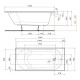 KOLO OPAL Plus ванна 150х70 см, прямоугольная, без ножек, Украина (XWP135000N)