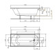 KOLO OPAL Plus ванна 160х70 см, прямоугольная, без ножек, Украина (XWP136000N)