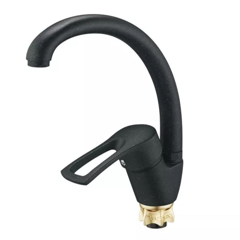 WEZER Змішувач для кухні YUB4-181-BLACK, чорний