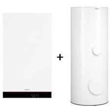 Viessmann Пакетна пропозиція котел Vitodens 100-W B1HF 25 кВт з бойлером 120л, датчиком та димоходом (Z023192)