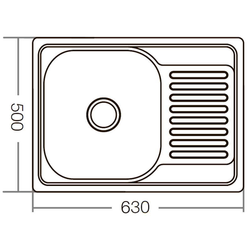 Мойка кухонная Zerix Z6350-08-180D (decor) (ZM0564)