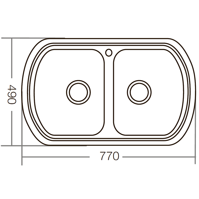 Мойка кухонная Zerix Z7749-08-180D (decor) (ZM0566)