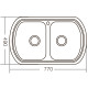 Мойка кухонная Zerix Z7749-08-180D (decor) (ZM0566)