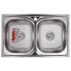 Мойка кухонная Zerix Z8050D-08-180E DOUBLE (Satin) (ZM0569)