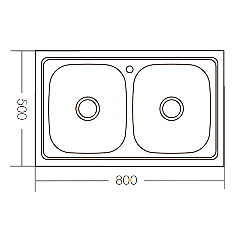 Мойка кухонная Zerix Z8050D-08-180E DOUBLE (Satin) (ZM0569)