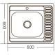 Мойка кухонная Zerix Z6060R-06-160E (Satin) (ZM0577)