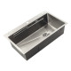 Мойка Zerix ZH6845-SET-05 Decor Nano-Silver (3.0/0.8) с нерж. стали комплект (нержавейка) (ZM5589)