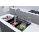 Мойка многофункциональная Zerix ZH7546-SET-05 Decor Graphite со встроенным смесителем из нерж.стали (ZM5592)