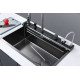 Мойка многофункциональная Zerix ZH7546-SET-05 Decor Graphite со встроенным смесителем из нерж.стали (ZM5592)