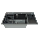 Мойка Zerix ZH8245-SET-08 Micro Decor Graphite из нержавеющей стали (цвет графит) (ZM5594)