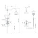IMPRESE Комплект для душу прихованого монтажу HYDRANT (ZMK031806110)