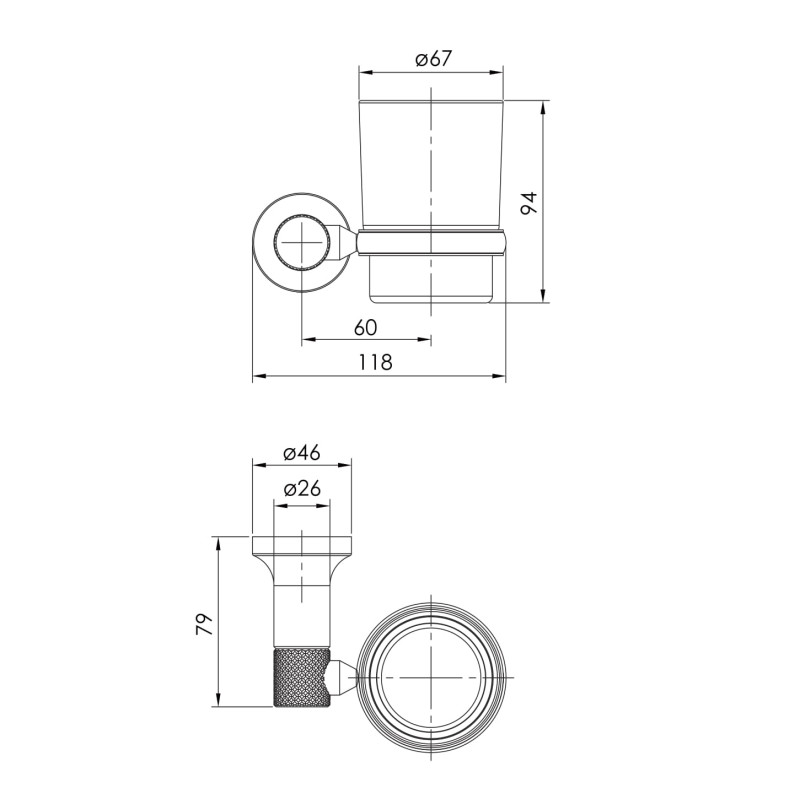 IMPRESE BRENTA склянка для зубних щіток, брашований нікель, (ZMK081906230)