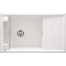 Deante Мийка кухонна Magnetic, граніт, прямокут., з крилом, 820х500х219мм, чаша - 1, накладна, алебастр (ZRM_A113)