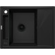 Deante Мийка кухонна Magnetic, граніт, прямокут., з крилом, 640х500х219мм, чаша - 1, врізна, чорний матовий (ZRM_N11A)
